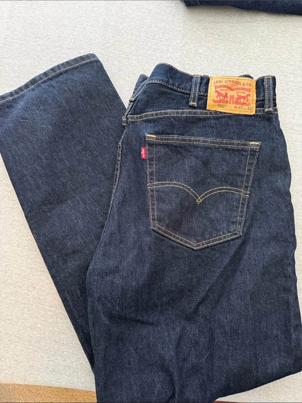 Levi's Men's Dark Blue Relaxed Fit Jeans